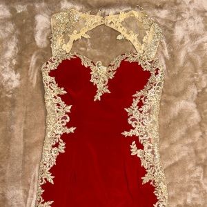 Fiesta Fashion Long Red Prom Dress Size XS